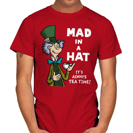 Mad in a Hat! - Mens T-Shirts RIPT Apparel Small / Red