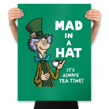 Mad in a Hat! - Prints Posters RIPT Apparel 18x24 / Kelly