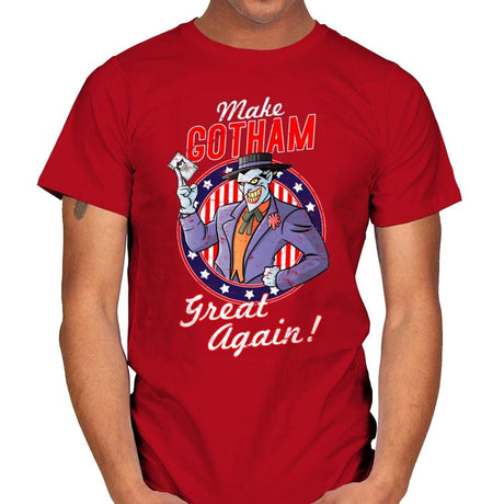 Make Gotham Great Again - Anytime - Mens T-Shirts RIPT Apparel Small / Red
