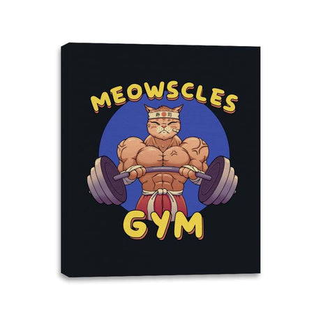 Meowscles Gym - Canvas Wraps Canvas Wraps RIPT Apparel 11x14 / Black
