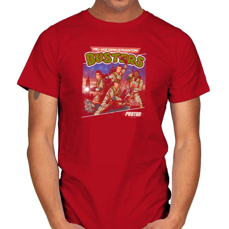 Mid-aged Genius Phantom Busters Exclusive - Mens T-Shirts RIPT Apparel Small / Red
