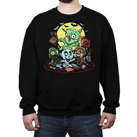 Monster Nursery - Crew Neck Sweatshirt Crew Neck Sweatshirt RIPT Apparel Small / Black