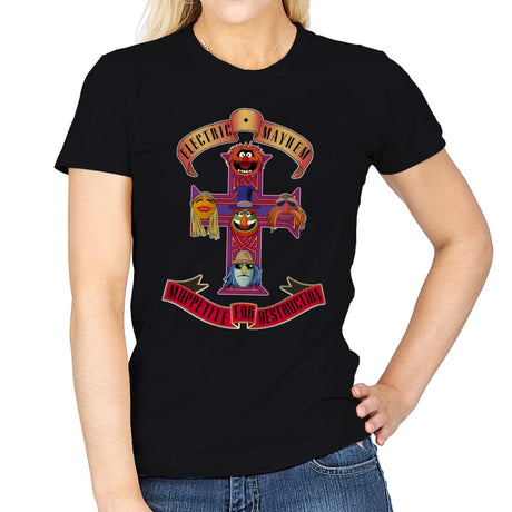 Muppetite For Destruction - Womens T-Shirts RIPT Apparel Small / Black