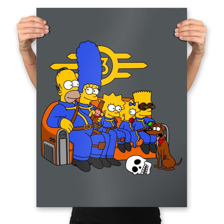 Nuclear Family  - Prints Posters RIPT Apparel 18x24 / Charcoal