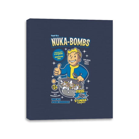 Nuka-Bombs - Canvas Wraps Canvas Wraps RIPT Apparel 11x14 / Navy