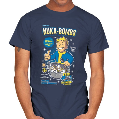 Nuka-Bombs - Mens T-Shirts RIPT Apparel Small / Navy