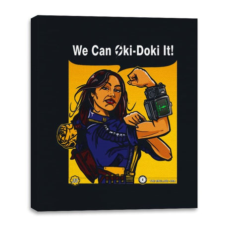 Oki-Doki It! - Canvas Wraps Canvas Wraps RIPT Apparel 16x20 / Black