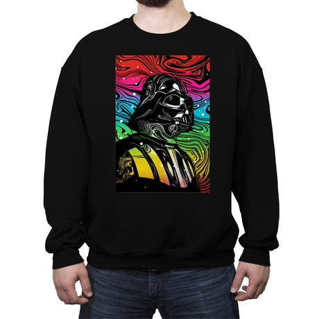 Psychedelic Side of the Force - Crew Neck Sweatshirt Crew Neck Sweatshirt RIPT Apparel Small / Black