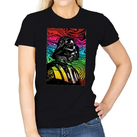 Psychedelic Side of the Force - Womens T-Shirts RIPT Apparel Small / Black