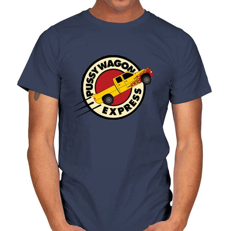 Pussy Wagon Express - Mens T-Shirts RIPT Apparel Small / Navy