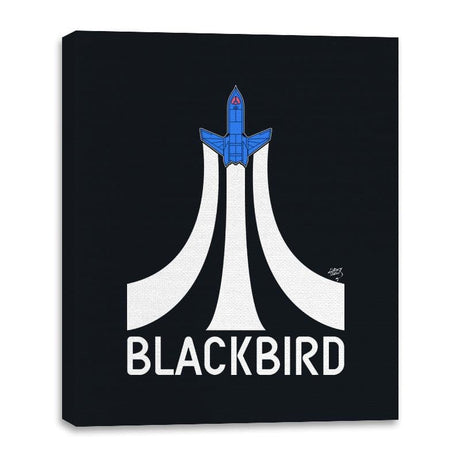 Retro Blackbird - Canvas Wraps Canvas Wraps RIPT Apparel 16x20 / Black