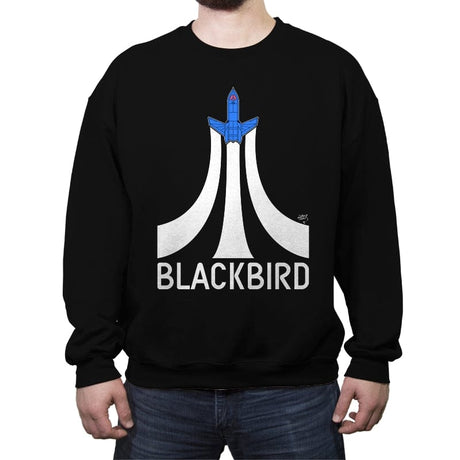 Retro Blackbird - Crew Neck Sweatshirt Crew Neck Sweatshirt RIPT Apparel Small / Black