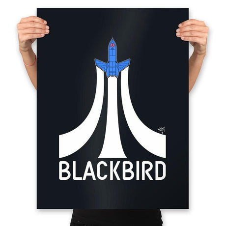 Retro Blackbird - Prints Posters RIPT Apparel 18x24 / Black