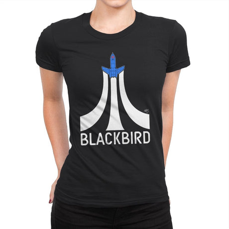 Retro Blackbird - Womens Premium T-Shirts RIPT Apparel Small / Black