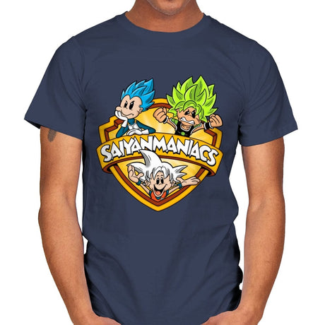 Saiyanmaniacs - Mens T-Shirts RIPT Apparel Small / Navy