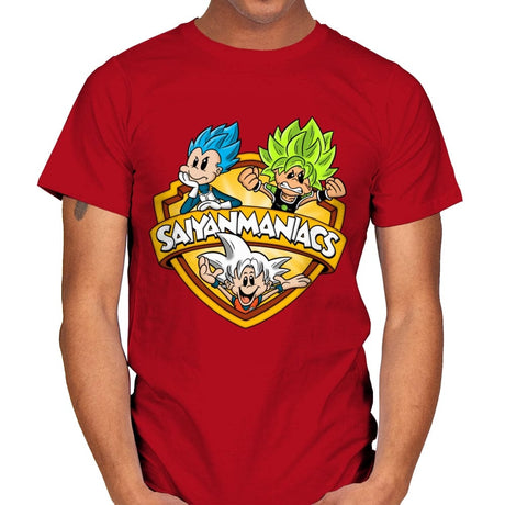 Saiyanmaniacs - Mens T-Shirts RIPT Apparel Small / Red