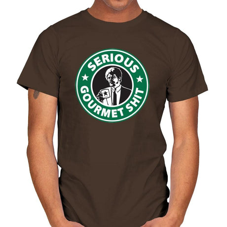Serious Gourmet Coffee - Best Seller - Mens T-Shirts RIPT Apparel Small / Dark Chocolate