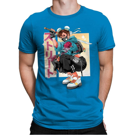 Street Samurai - Mens Premium T-Shirts RIPT Apparel Small / Turqouise