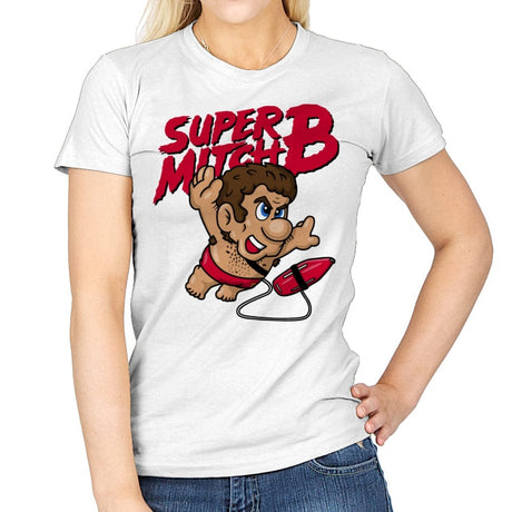 Super Mitch! - Womens T-Shirts RIPT Apparel Small / White