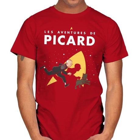 The Adventures of Picard - Mens T-Shirts RIPT Apparel Small / Red