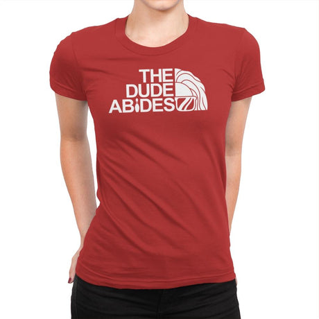 The Dude Face - Womens Premium T-Shirts RIPT Apparel Small / Red