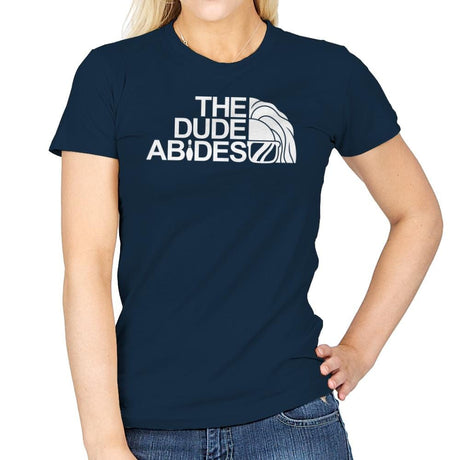 The Dude Face - Womens T-Shirts RIPT Apparel Small / Navy