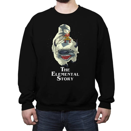 The Elemental Story  - Crew Neck Sweatshirt Crew Neck Sweatshirt RIPT Apparel Small / Black