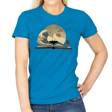 The Great Wave of Knowledge - Womens T-Shirts RIPT Apparel Small / Sapphire