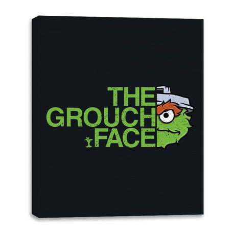 The Grouch Face - Canvas Wraps Canvas Wraps RIPT Apparel 16x20 / Black