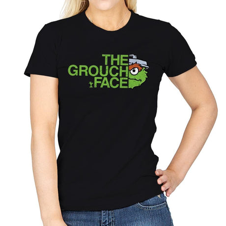 The Grouch Face - Womens T-Shirts RIPT Apparel Small / Black