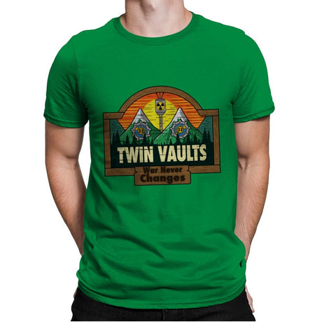 Twin Vaults - Mens Premium T-Shirts RIPT Apparel Small / Kelly