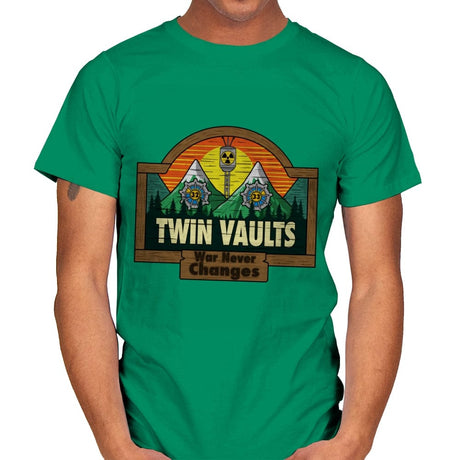 Twin Vaults - Mens T-Shirts RIPT Apparel Small / Kelly
