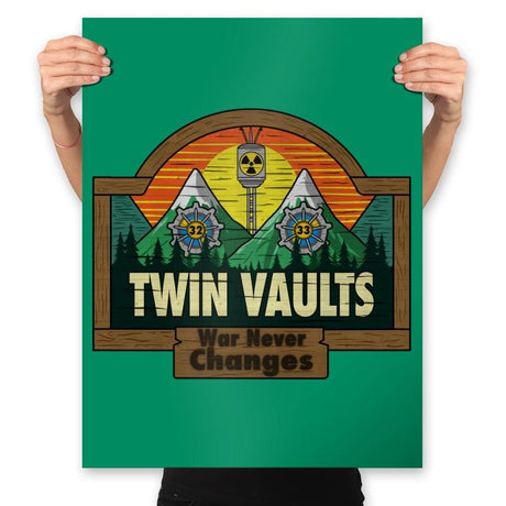 Twin Vaults - Prints Posters RIPT Apparel 18x24 / Kelly