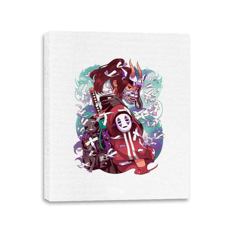 White Dragon Samurai - Canvas Wraps Canvas Wraps RIPT Apparel 11x14 / White
