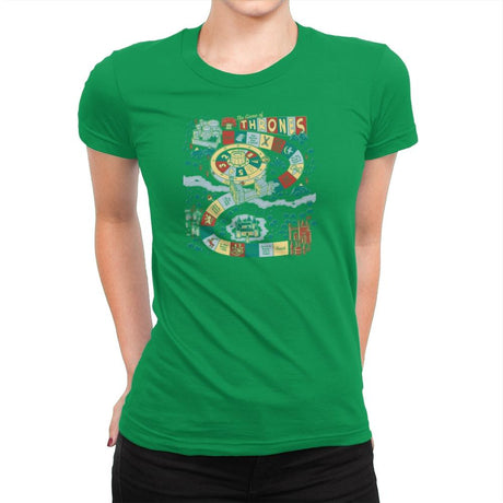 You Live or You Die: A Board Game Exclusive - Womens Premium T-Shirts RIPT Apparel Small / Kelly Green