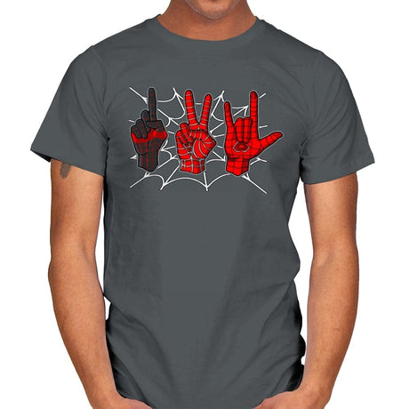 1,2,3 Spiders - Mens T-Shirts RIPT Apparel Small / Charcoal
