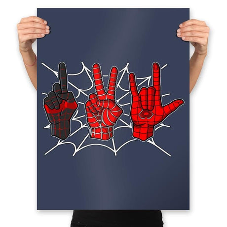 1,2,3 Spiders - Prints Posters RIPT Apparel 18x24 / Navy