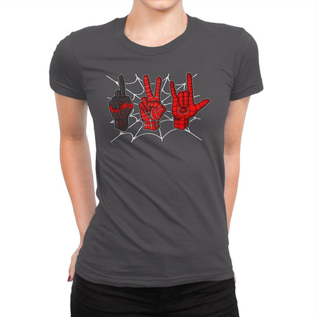 1,2,3 Spiders - Womens Premium T-Shirts RIPT Apparel Small / Heavy Metal