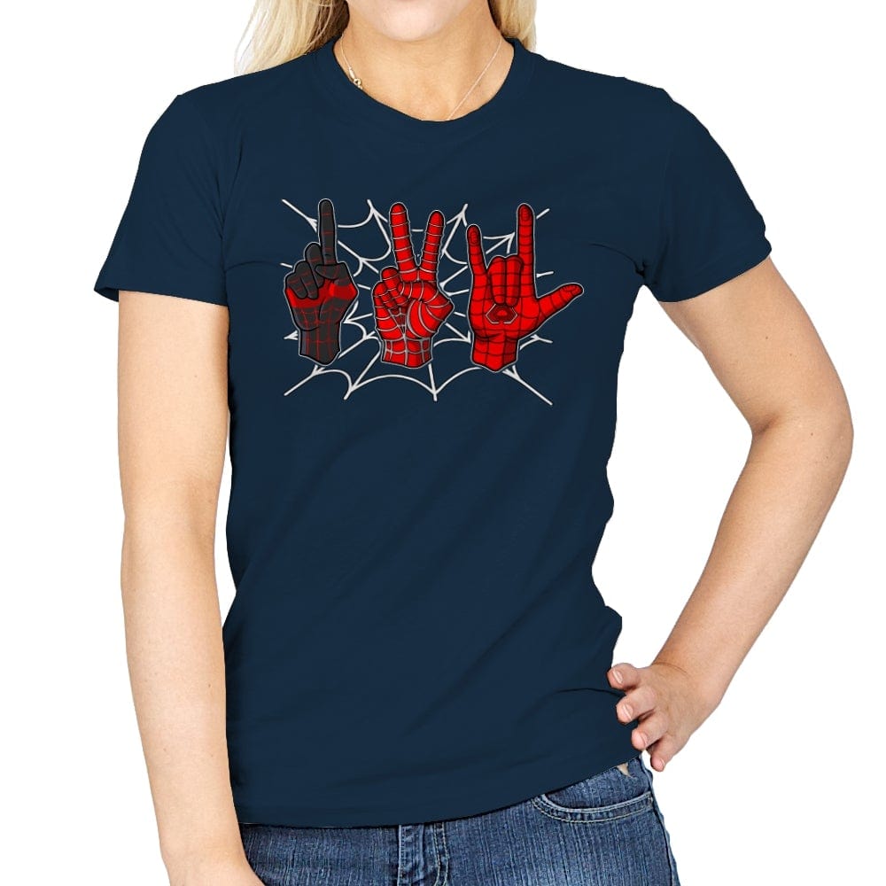 1,2,3 Spiders - Womens T-Shirts RIPT Apparel Small / Navy