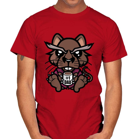 #1 Rat Dad - Mens T-Shirts RIPT Apparel Small / Red