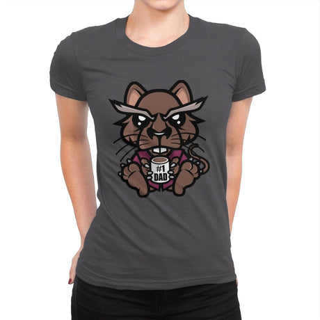 #1 Rat Dad - Womens Premium T-Shirts RIPT Apparel Small / Heavy Metal