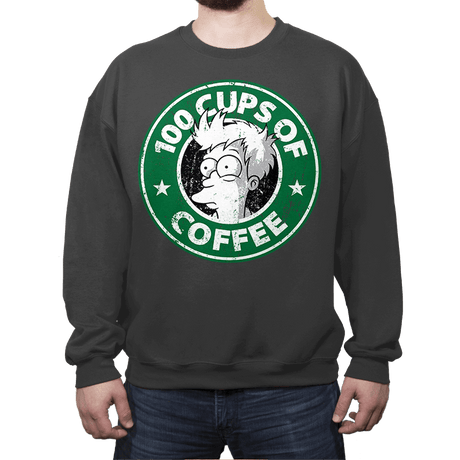 100 Cups of Coffee - Crew Neck Crew Neck RIPT Apparel