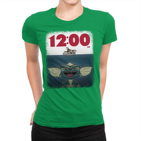 12:00AM - Raffitees - Womens Premium T-Shirts RIPT Apparel Small / Kelly Green