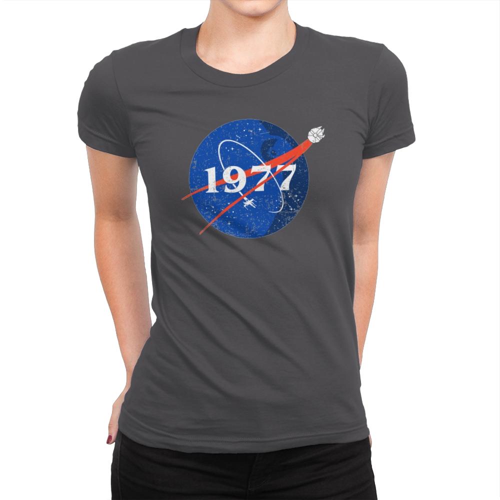 1977 - Womens Premium T-Shirts RIPT Apparel Small / Heavy Metal