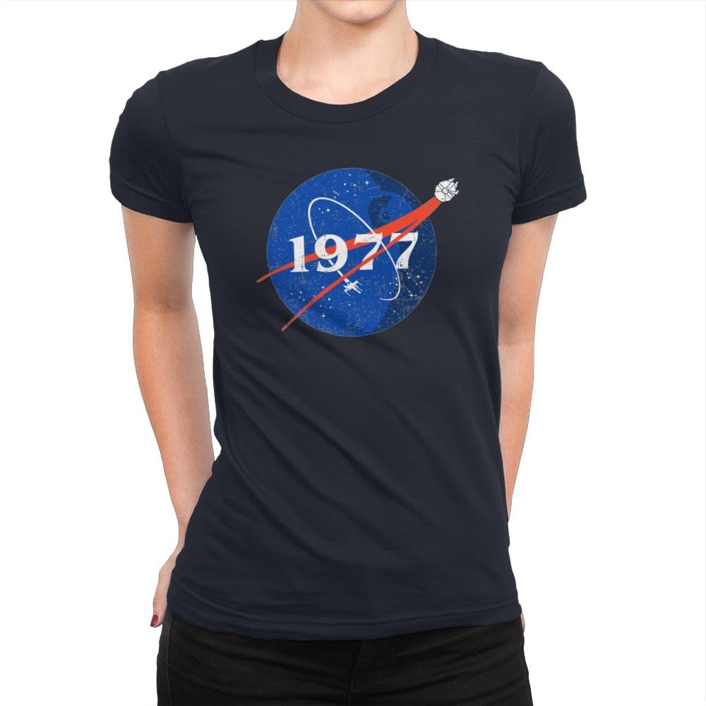 1977 - Womens Premium T-Shirts RIPT Apparel Small / Midnight Navy