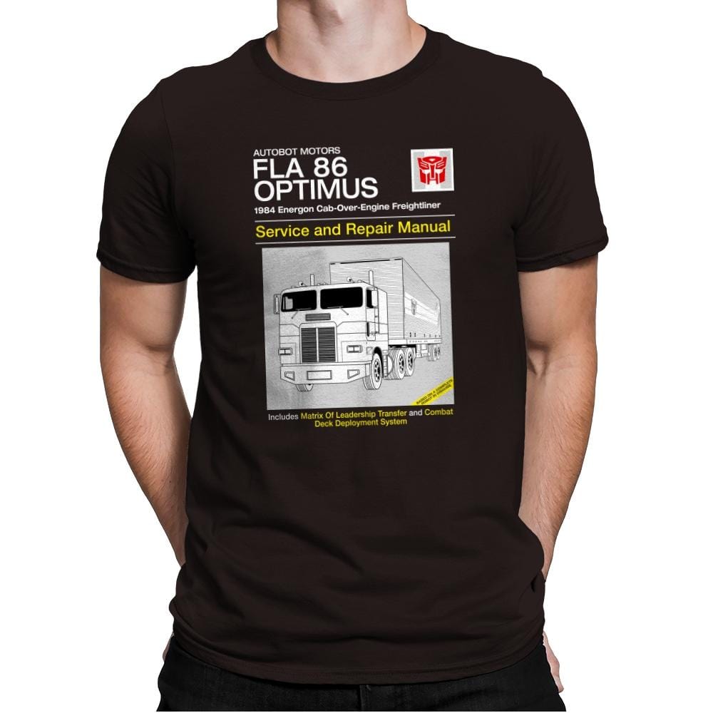 1984 Cab Repair Manual Exclusive - Shirtformers - Mens Premium T-Shirts RIPT Apparel Small / Dark Chocolate