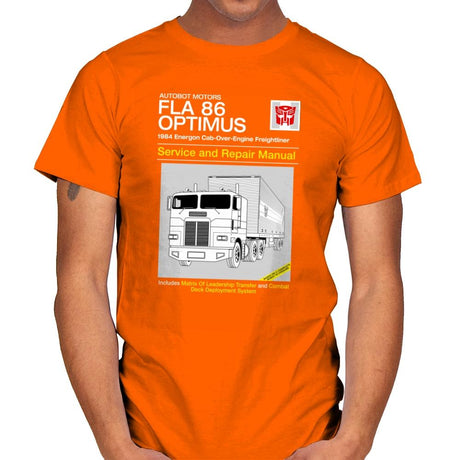 1984 Cab Repair Manual Exclusive - Shirtformers - Mens T-Shirts RIPT Apparel Small / Orange