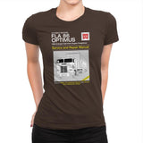 1984 Cab Repair Manual Exclusive - Shirtformers - Womens Premium T-Shirts RIPT Apparel Small / Dark Chocolate