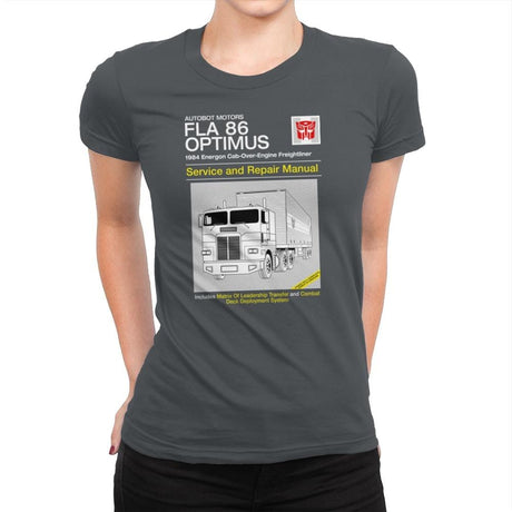 1984 Cab Repair Manual Exclusive - Shirtformers - Womens Premium T-Shirts RIPT Apparel Small / Heavy Metal