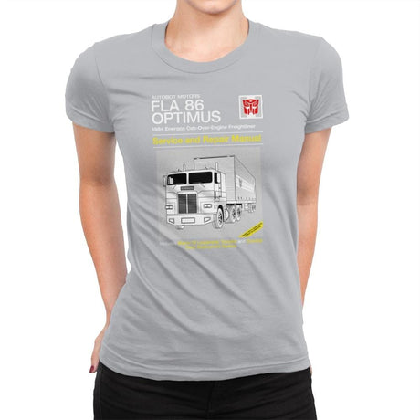 1984 Cab Repair Manual Exclusive - Shirtformers - Womens Premium T-Shirts RIPT Apparel Small / Silver